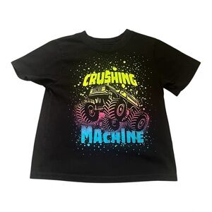 Garanimals casual Black T-Shirt with Monster Truck Graphic Boys 3T round neck